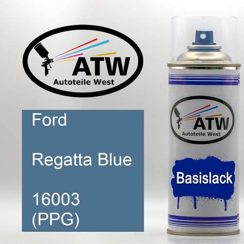 Ford, Regatta Blue, 16003 (PPG): 400ml Sprühdose, von ATW Autoteile West.